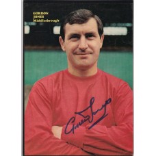 SALE: Signed portrait of Middlesbrough footballer Gordon Jones.